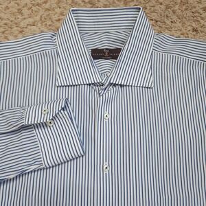 Robert Talbott Estate Tailored‎ Mens L Striped Long Sleeve Button Up 100% Cotton